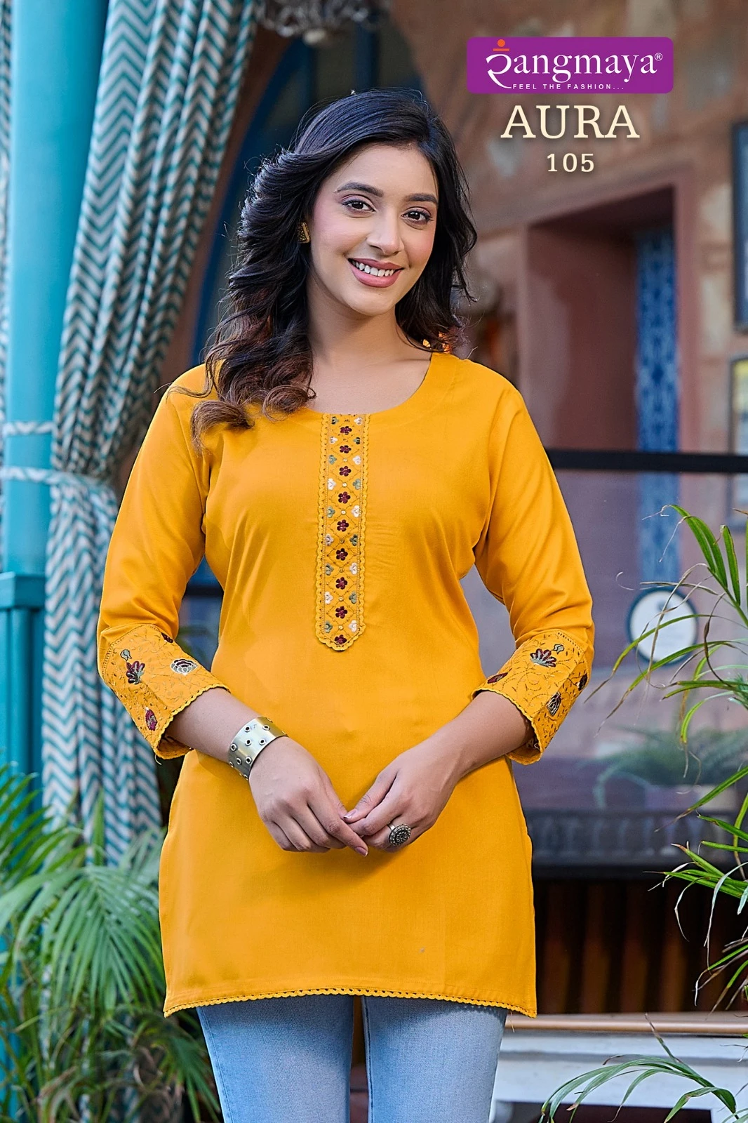Tunic Aura Rayon Wholesale Short Top Catalog — Wholesale, MPA wholesale from Surat — view 7